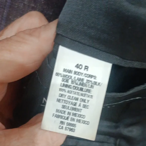 Nordstrom Black and Gray Sport Coat with Windowpane Pattern